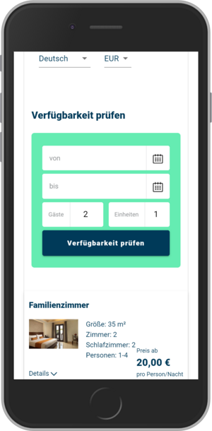 Verfügbarkeit prüfen am Smartphone